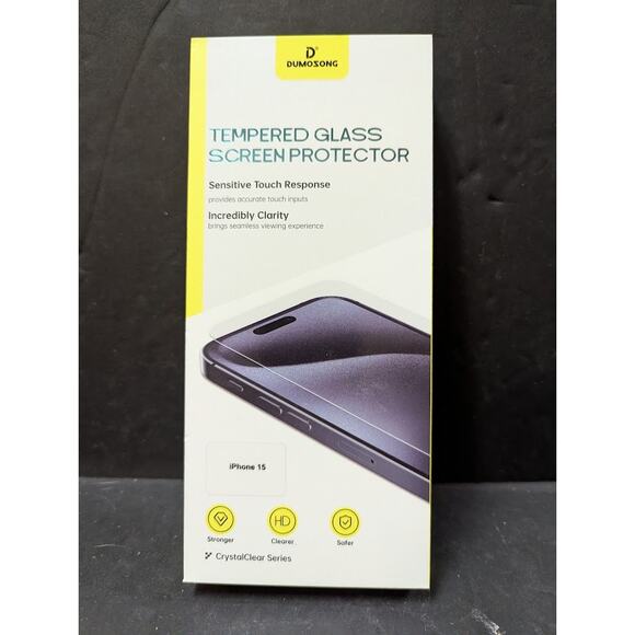 DUMOSONG tempered glass screen protector IPhone 15 - Picture 1 of 3